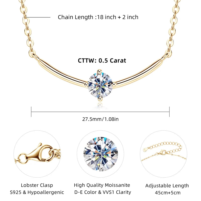 OLA Moissanite  Necklace