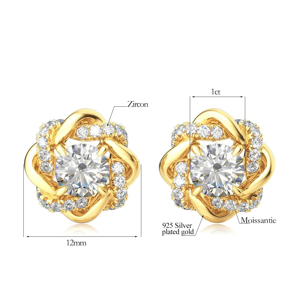 OLAMoissanite Stud Earrings