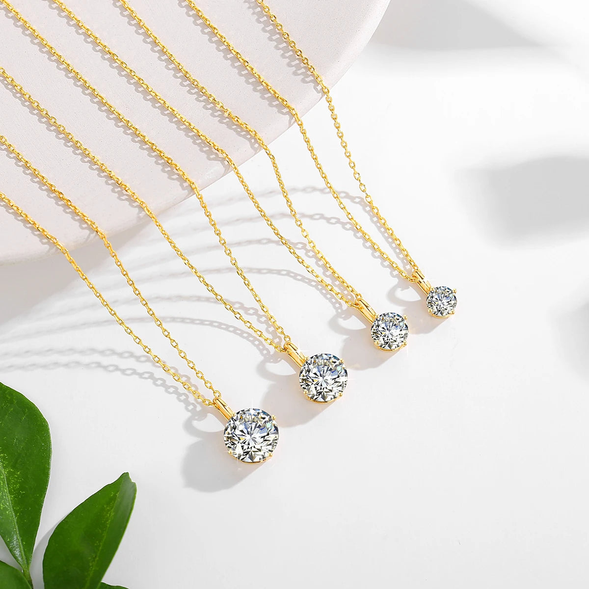 OLA 14K Gold Moissanite Necklace