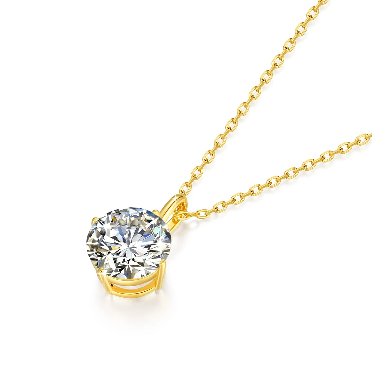 OLA 14K Gold Moissanite Necklace