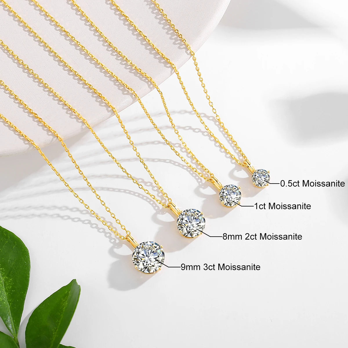 OLA 14K Gold Moissanite Necklace