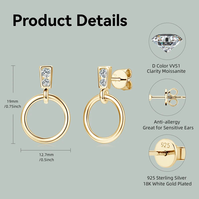 OLA  Moissanite Earring