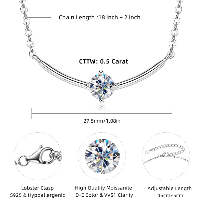 OLA Moissanite  Necklace